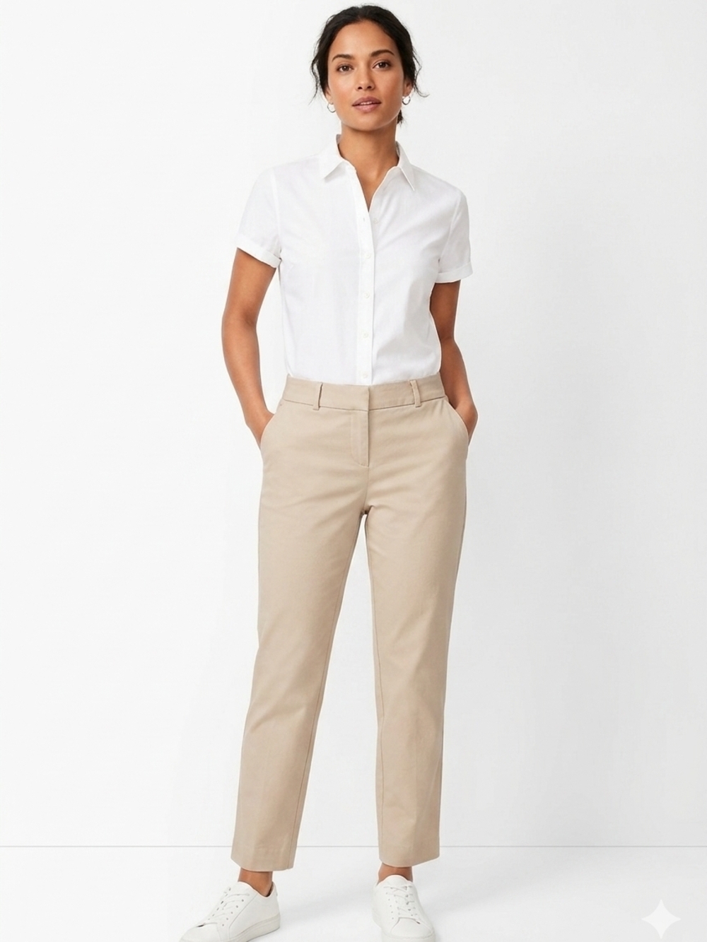 ​Talbots Petites Curvy Fit Chino Pants - Beige - Size 4P